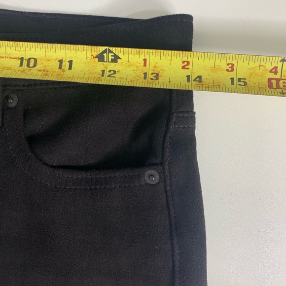 Banana Republic Black Faux Suede High Rise Skinny Jeans Size 25 Tall - Picture 12 of 12